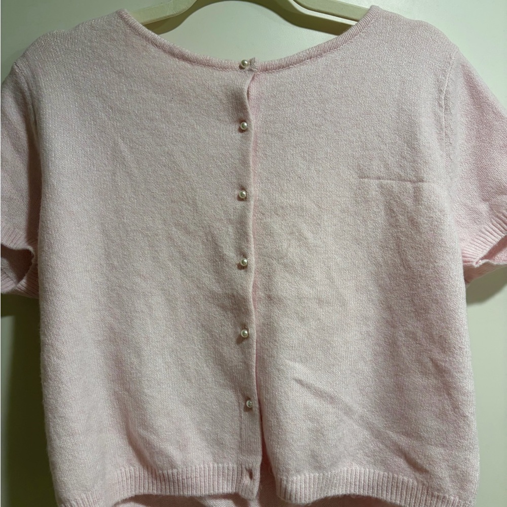 Pink Button-Up Cardigan